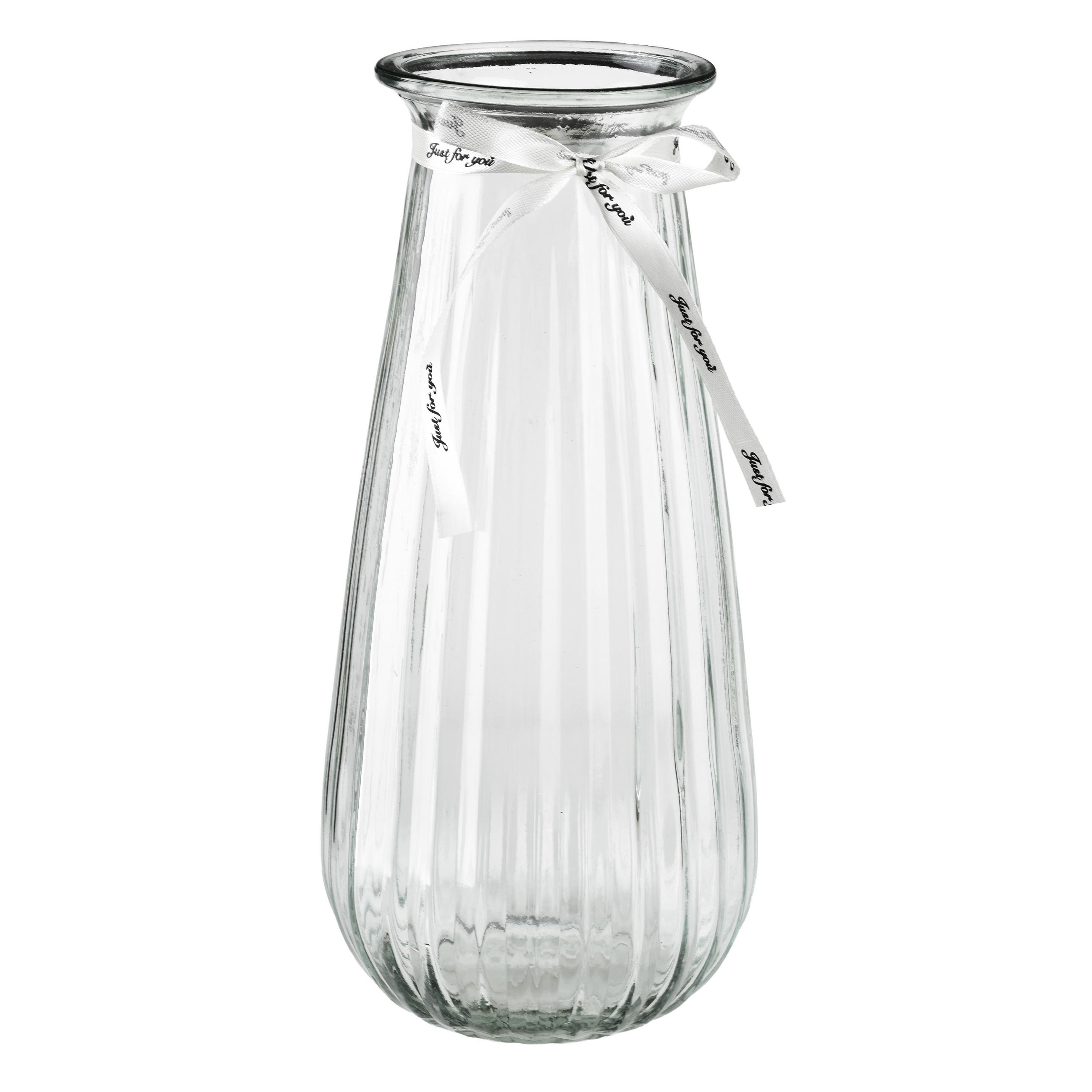 VASE Serenite Transparent 9,5x12xh29 cm Glas - Transparent, Glas (29cm) - Mondex