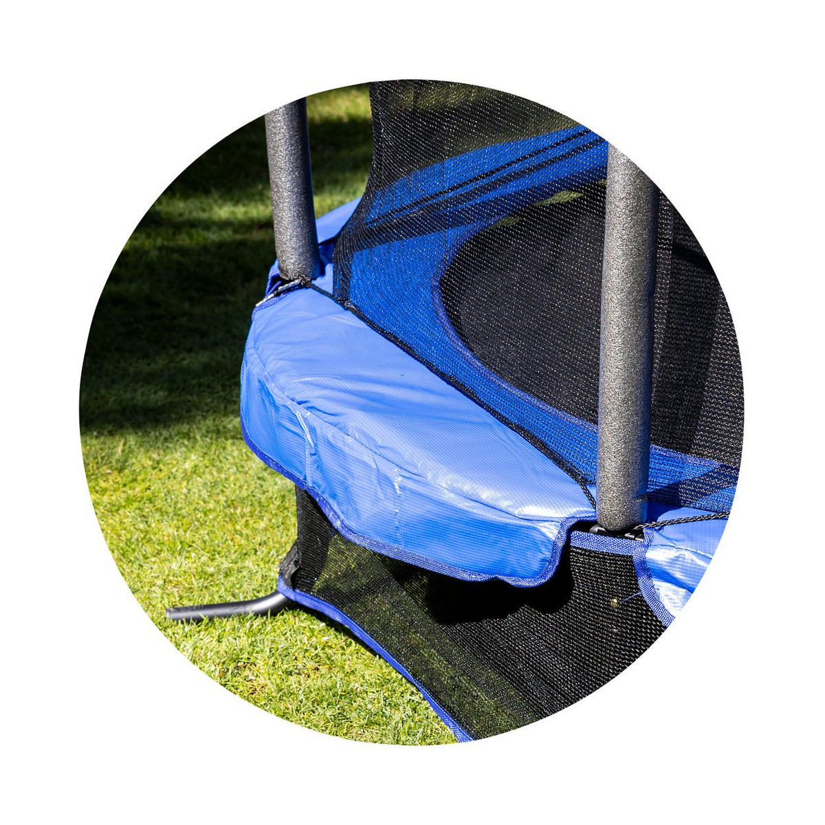 KINDERTRAMPOLIN Up und Down 140 cm blau Sicherheitsnetz Gummibänder bis 27kg - Blau, Textil (140/140cm) - Chipolino