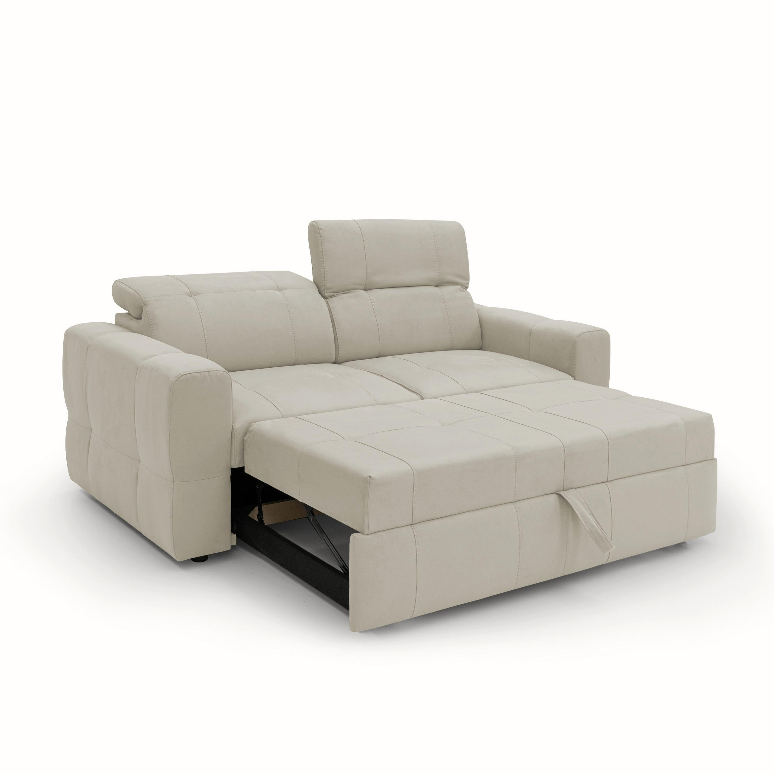 SCHLAFSOFA Kronos - Creme, Textil (193/80/97cm) - Divani.store