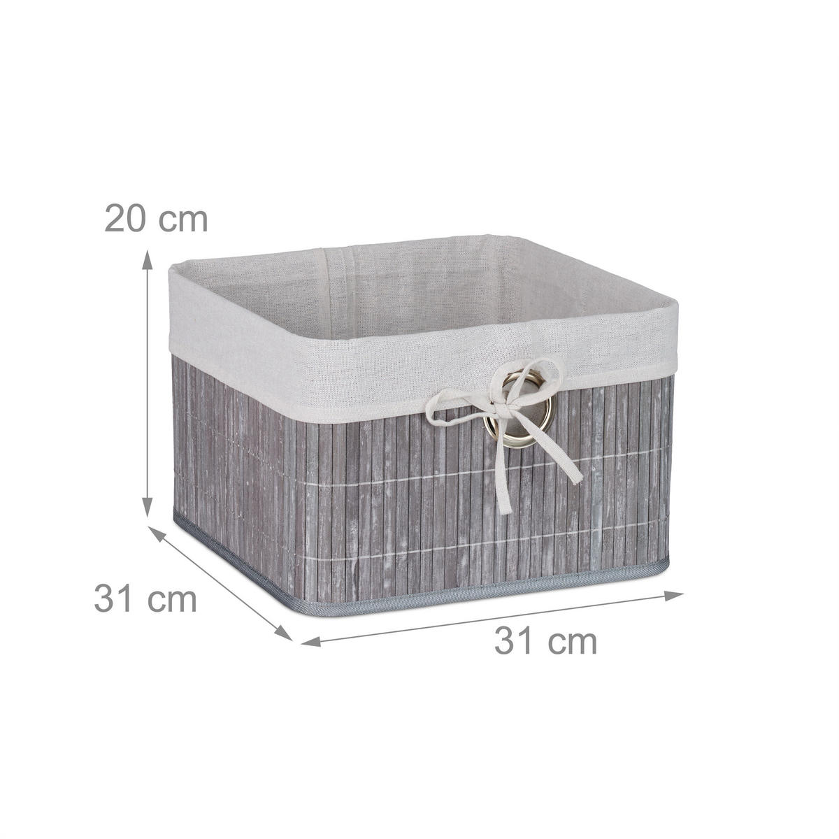 SÚPRAVA úložných košov - viacfarebná, kov/drevo (31/20/31cm) - Relaxdays