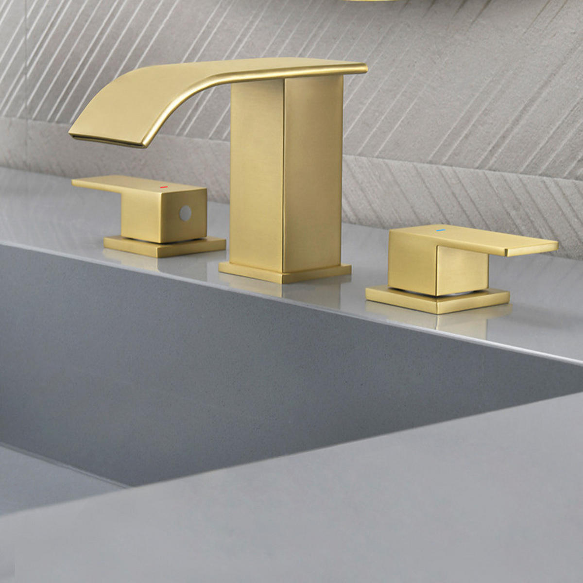 ARMATUR für Warm- und Kaltwasser – Gold – Vollkupfer-Konstruktion - Platinfarben, Metall (35/8.5/28cm)