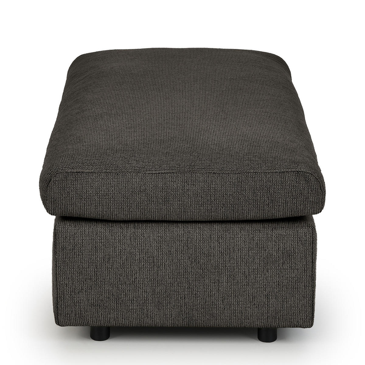 POLSTERHOCKER - Anthrazit/Schwarz, Kunststoff/Textil (131/44/61cm) - home24