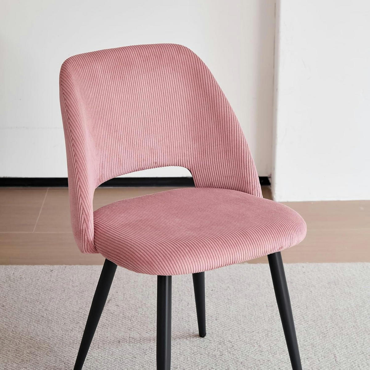 ESSZIMMERSTUHL 6er-Set Cord Rosa - Rosa, Textil (43/80/45cm)