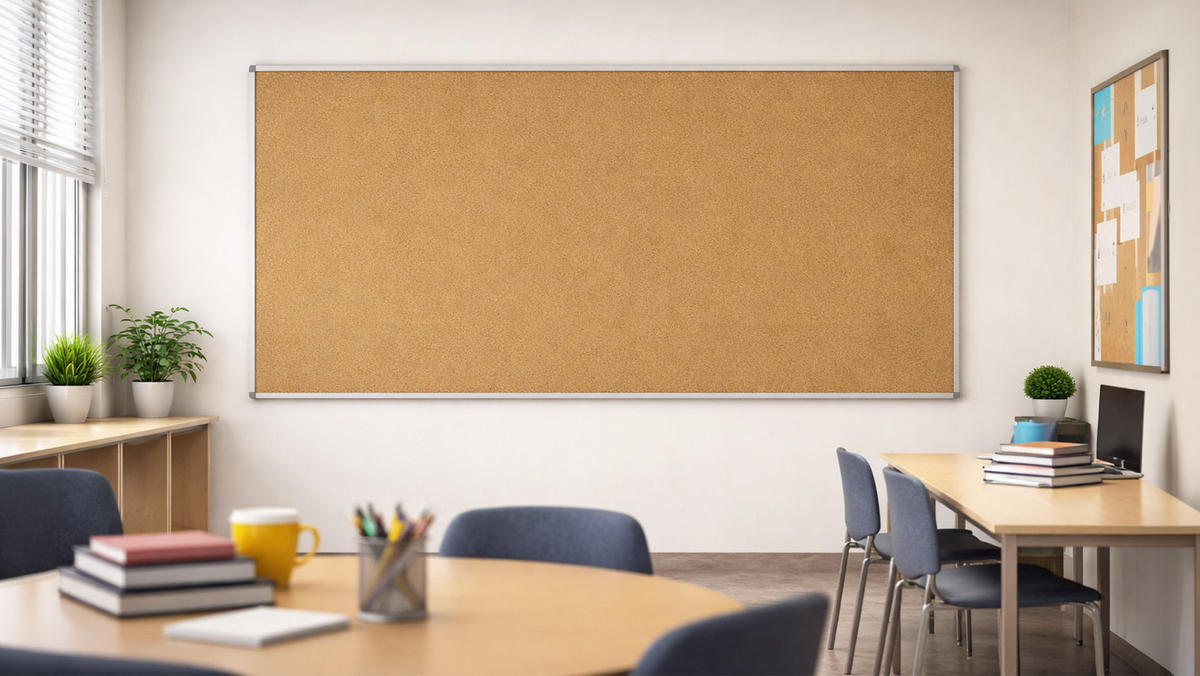 PINNWAND mit Alurahmen 240x120cm - Braun, Metall (240/120/1.6cm) - ALLboards