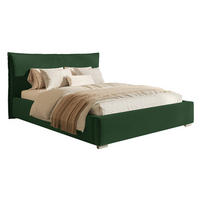 POLSTERBETT 140x200 Zenito mit Kissen-Kopfteil, Bettkasten, Grün - Grün, Holz/Textil (140/200cm) - Emporius