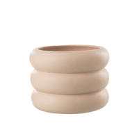 BLUMENTOPF RING - Zement - Beige - L - Ø 23 cm - Beige, Stein (23/17cm) - J-Line