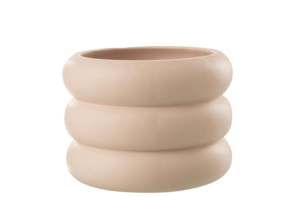 BLUMENTOPF RING - Zement - Beige - L - Ø 23 cm - Beige, Stein (23/17cm) - J-Line