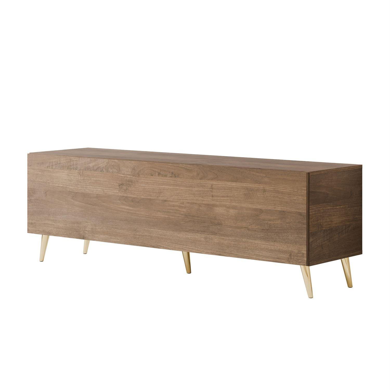 TV-UNIT COLGANTE NUSSBAUM 150 auf Füßen LED - Nussbaumfarben, Holzwerkstoff (150/49/40cm) - Lookway