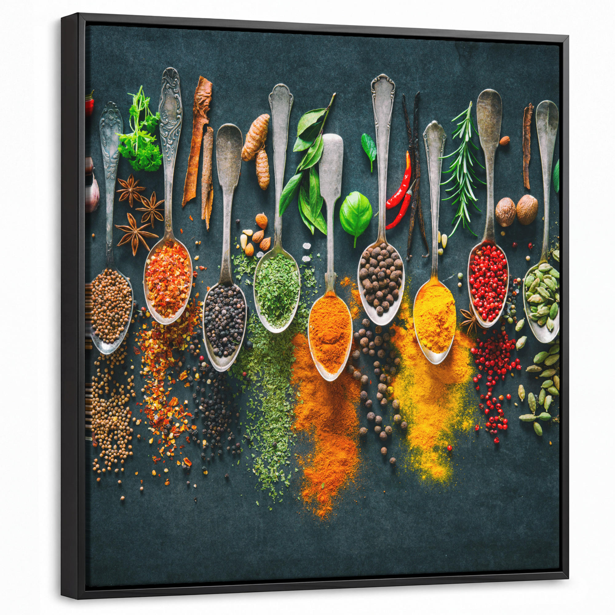 MuchoWow Leinwand Currygelb 50x50 cm