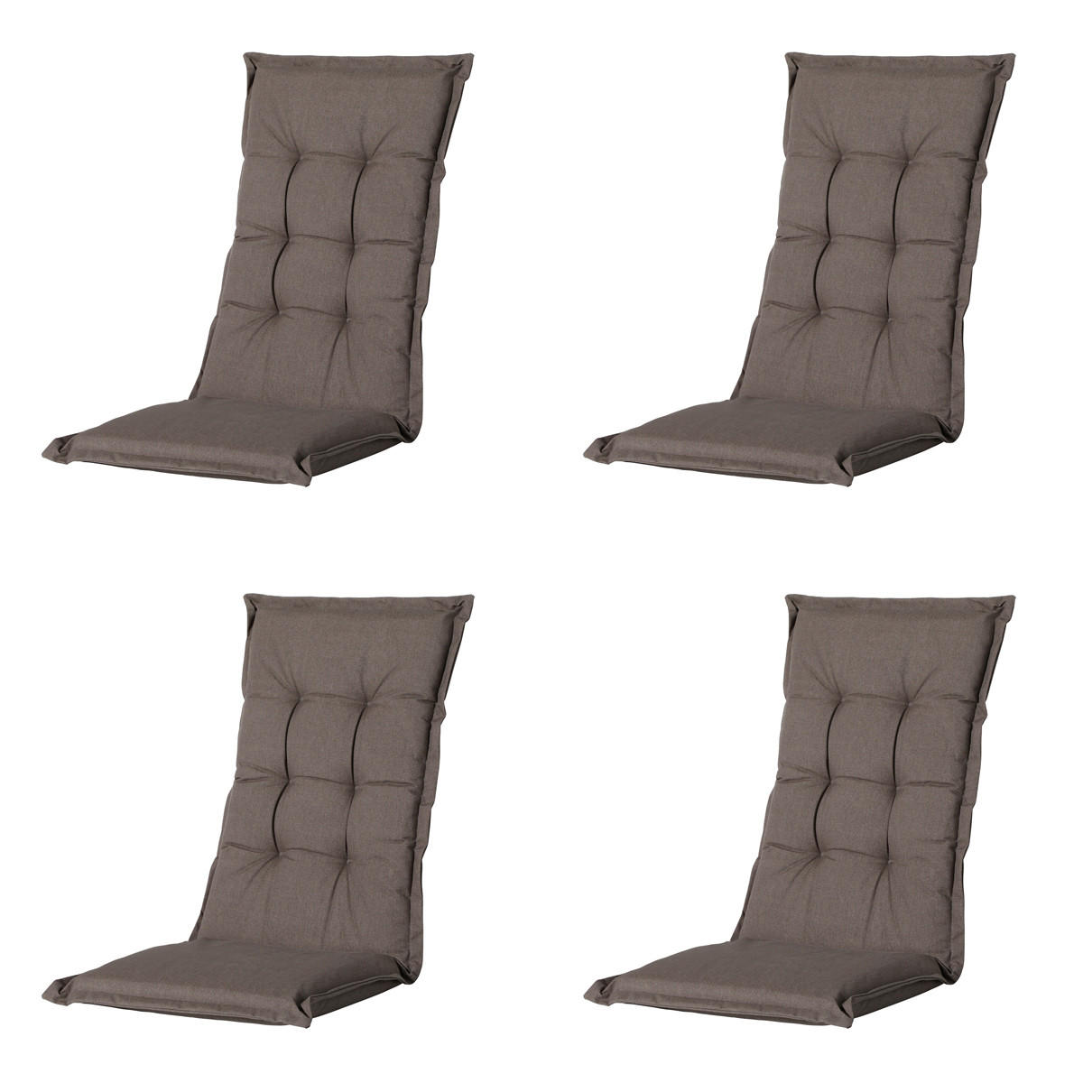 GARTENSTUHLKISSEN Oxford 123/50 cm 4er-Set - Taupe, Textil (50/7/123cm) - Madison