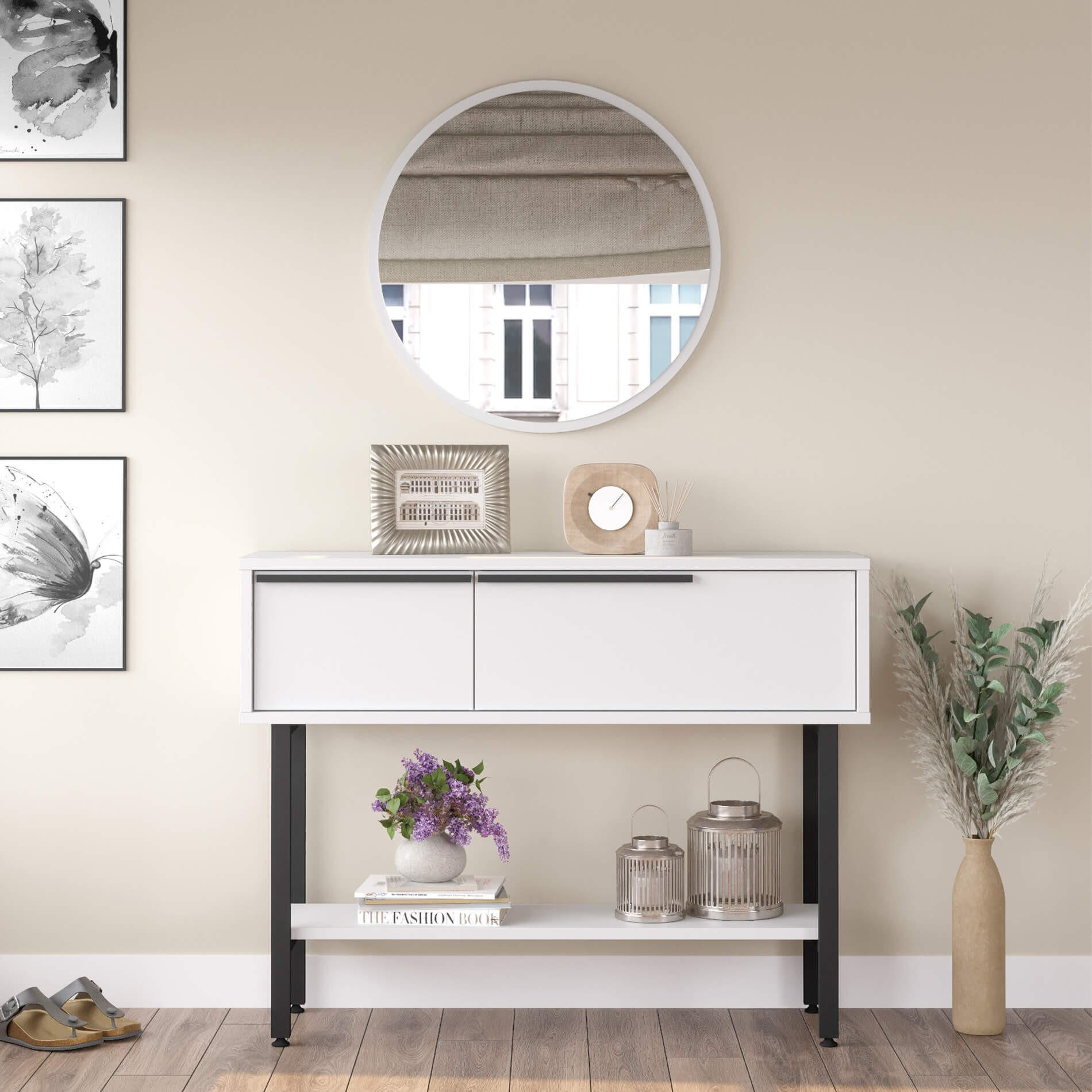 KONSOLENTISCH 100/29,5/76 cm - Weiß, Holz (29.5/76/100cm) - Mobili Rebecca