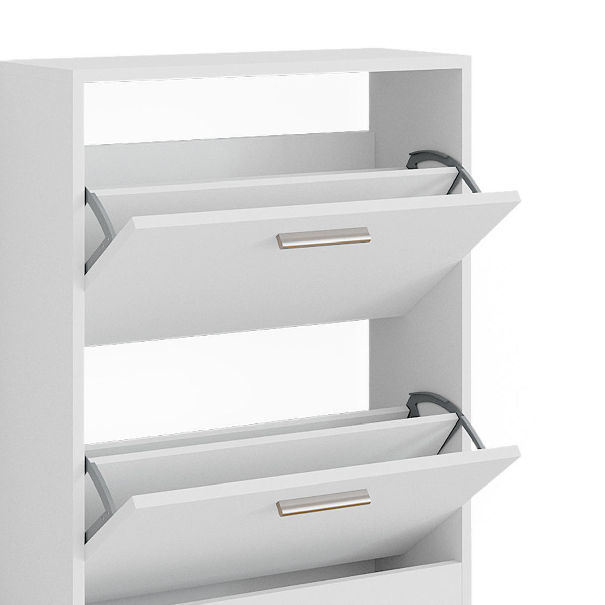 SCHUHSCHRANK Gizmo Weiß 59 x 72.5 cm 2 Fächern - Weiß, Holzwerkstoff (59/72.5/22cm) - Vicco