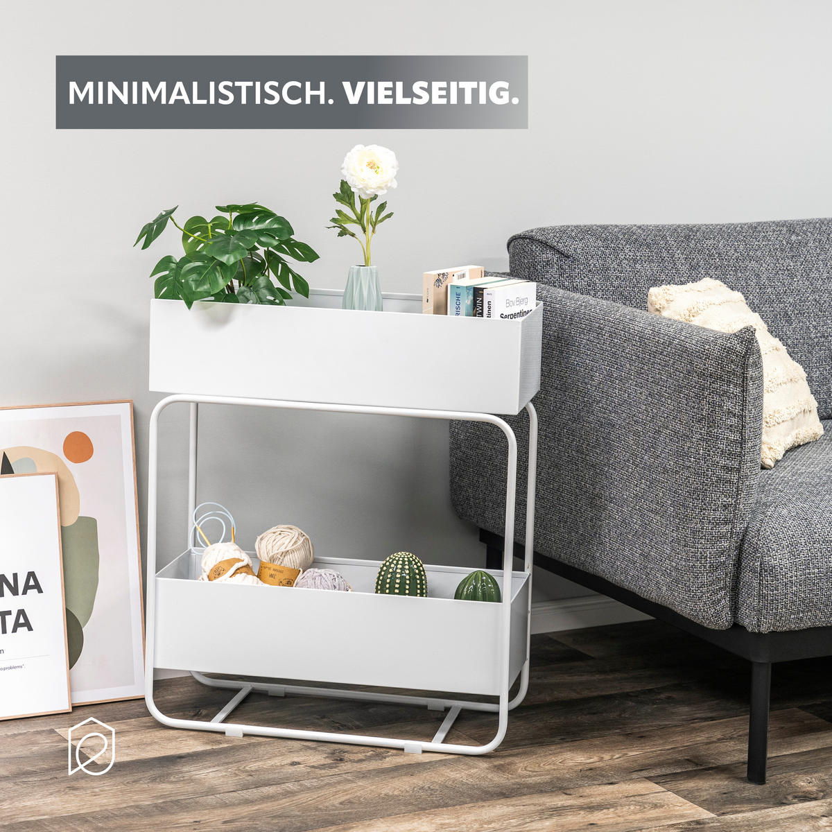 PFLANZENSTÄNDER, weiß - Weiß, Metall (25/60/71cm) - eluno