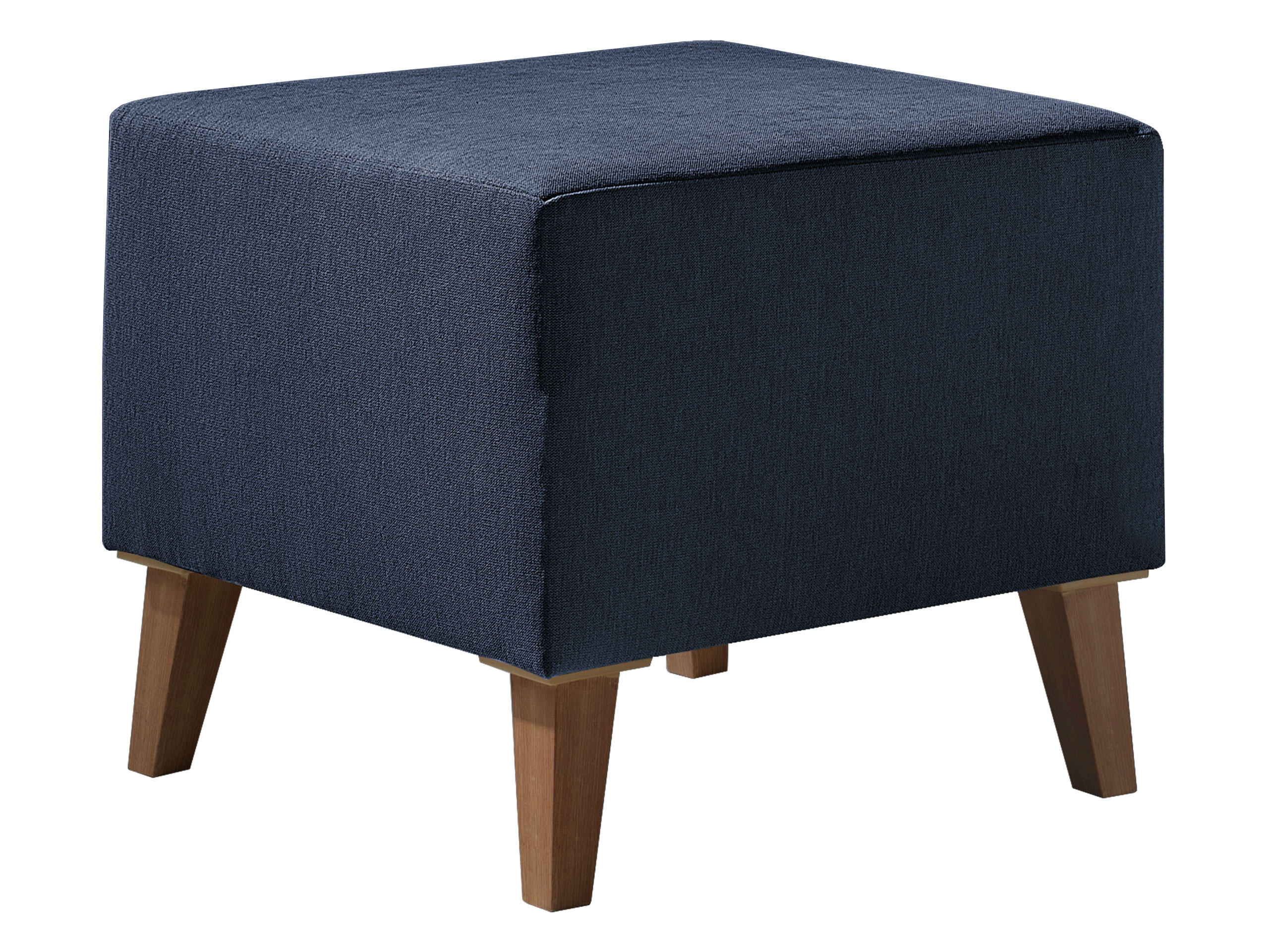 POLSTERHOCKER Oviedo - Blau, Holz/Kunststoff (51/45/51cm) - MIRJAN24