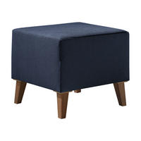 POLSTERHOCKER Oviedo - Blau, Holz/Kunststoff (51/45/51cm) - MIRJAN24