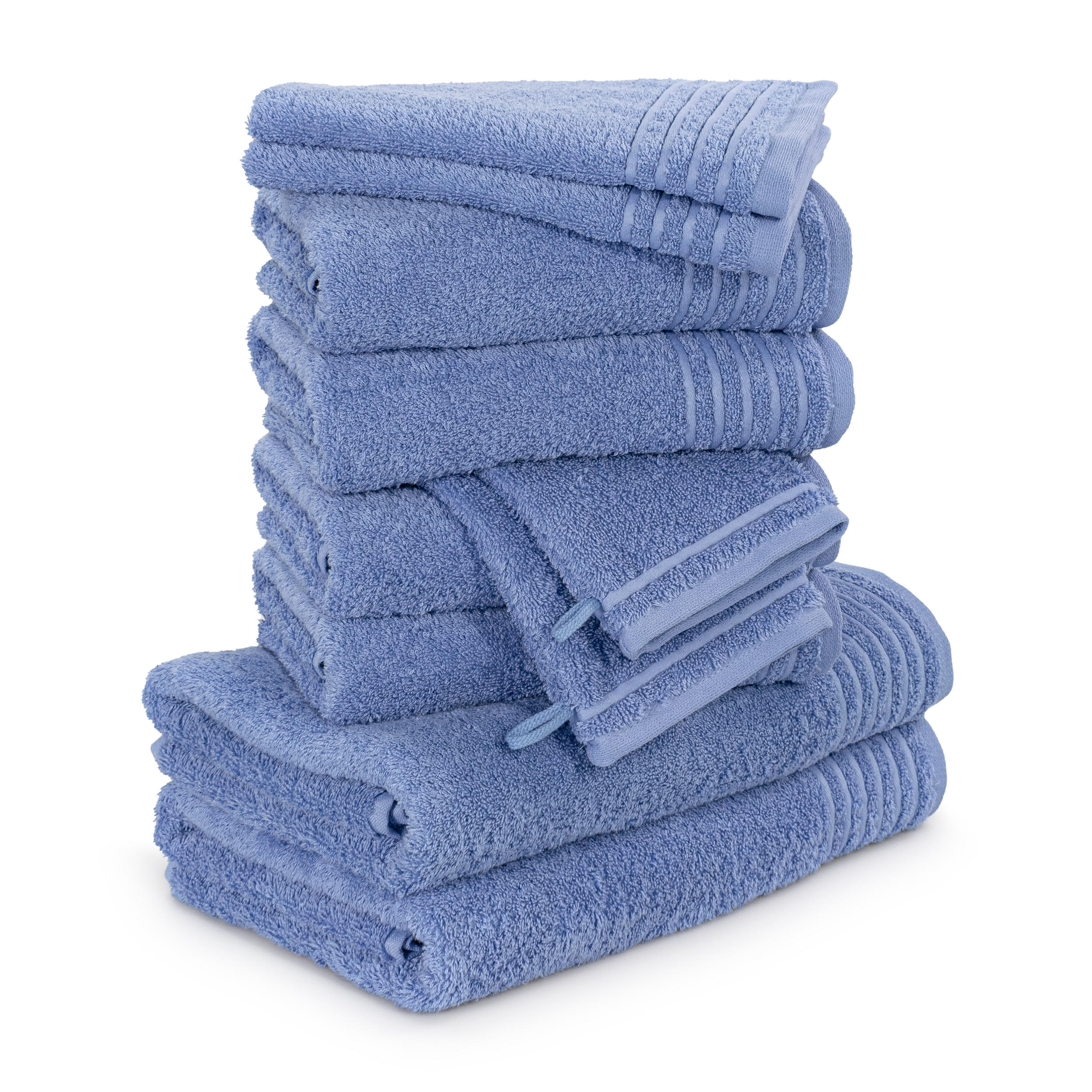 HANDTUCHSET NEW CLASSIC 10-TLG - Hellblau, Textil (50/100cm) - MÖVE