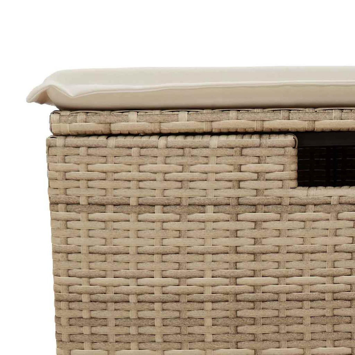 GARTEN-SOFAGARNITUR 4-TLG. Mit Kissen Beige Poly Rattan - Beige, Kunststoff - vidaXL