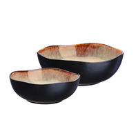 SALATSCHALEN Iris Ø24cm und Ø28,5cm - 2er-Set - Wildbraun - Braun, Keramik - Björn