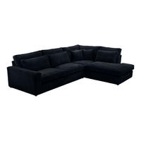 ECKSOFA CAMBO Ohne Schlaffunktion, Schwarz - Schwarz, Textil (314/224cm) - Fedve