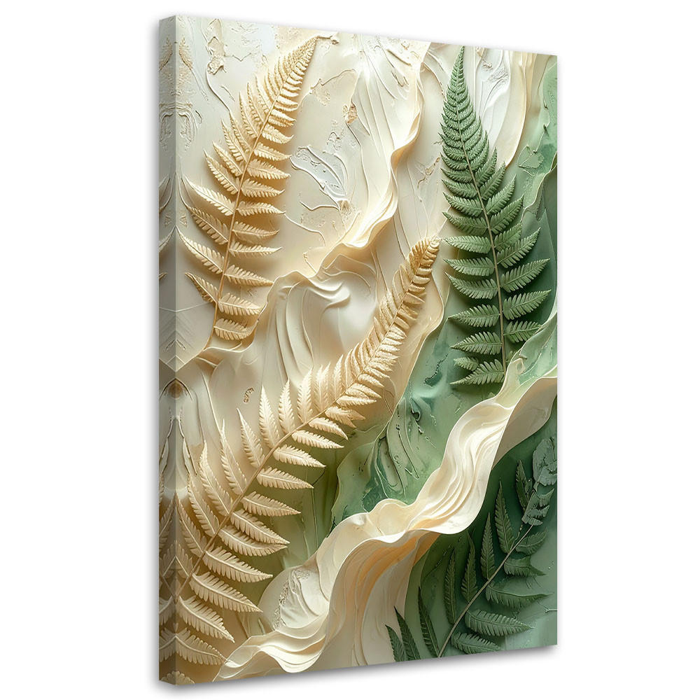 LEINWANDBILD, Blätter - Beige, Textil (60/90cm) - Feeby