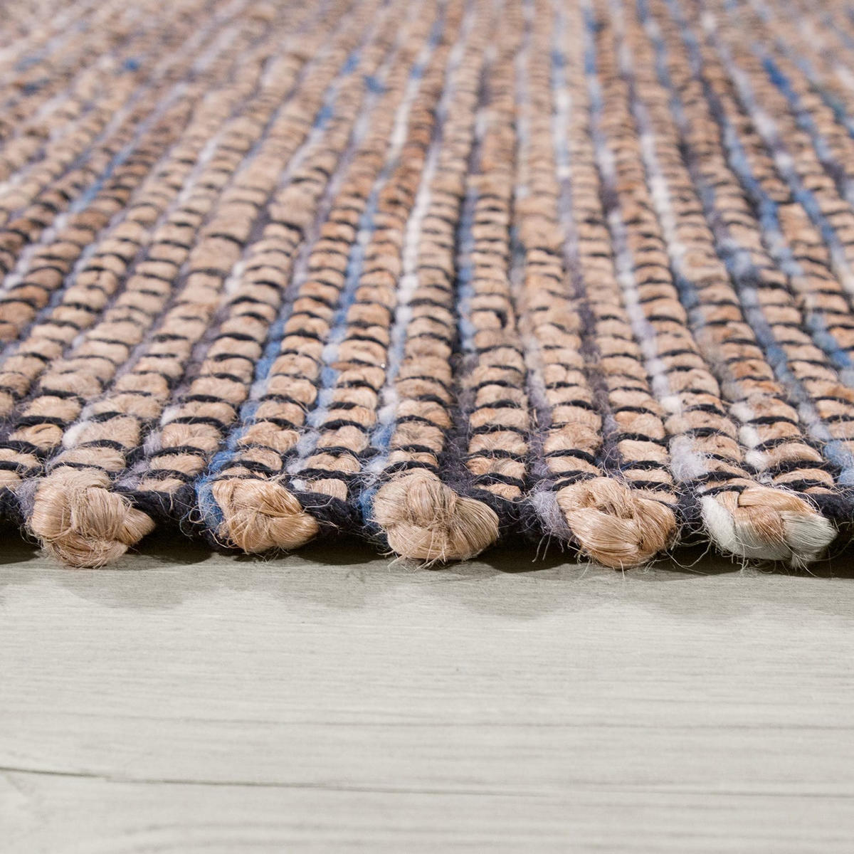 NATURFASERTEPPICH 200/290 cm Odense 684 - Blau, Naturmaterialien (200/290cm) - Paco Home
