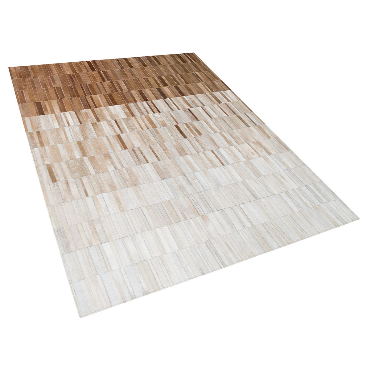 KURZFLOR-TEPPICH Yagda 200/140 cm - Beige, Fell (140/200cm) - Beliani