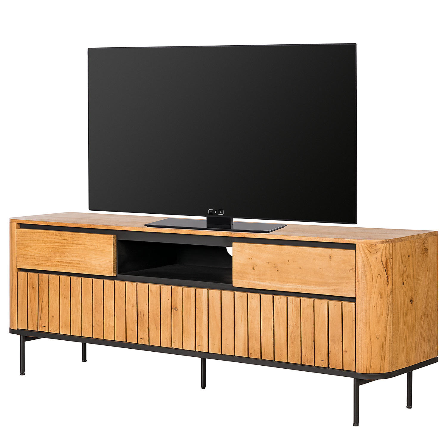TV-LOWBOARD - Akazie massiv - Akaziefarben, Holz (177/63/42cm) - home24