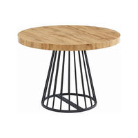 ESSTISCH - 2 Personen, 4 Personen, 6 Personen, 8 Personen, 10 Personen, 12 Personen - Holz, Platte - Schwarz, Naturfarben Hell - FIRELA - Schwarz/Naturfarben, Holz (110/260/76cm) - Vente-Unique