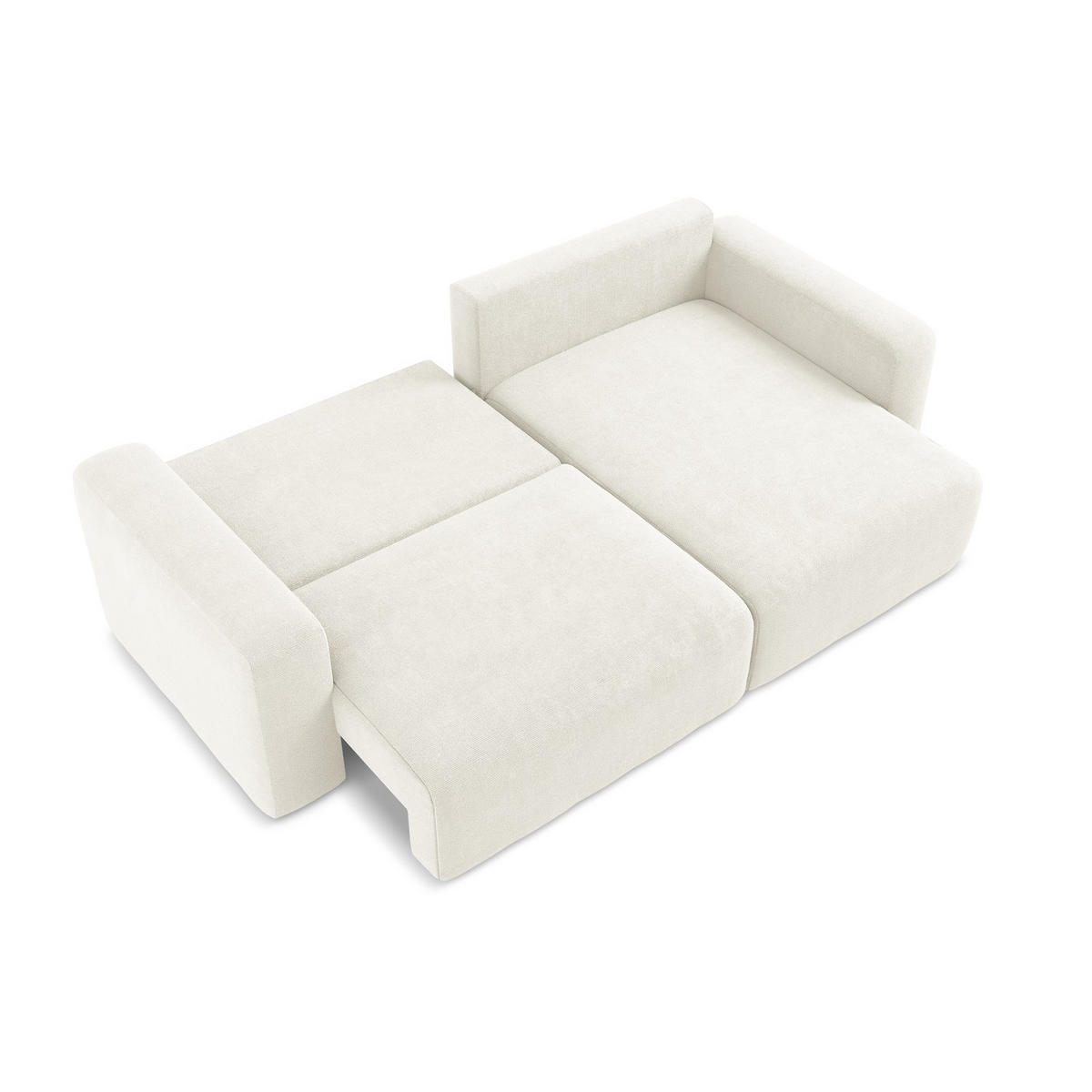 ECKSOFA mit Schlaffunktion rechts Chenille Stoff Weiß - Pink/Schwarz, Kunststoff/Textil (244/149cm) - LaMiaSofa