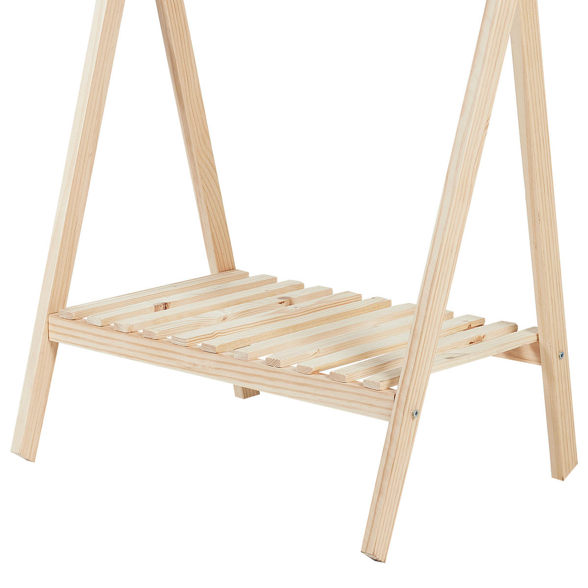 KLEIDERSTÄNDER Tannenholz hellbraun 155 cm Denver - Hellbraun, Holz (64/155/47cm) - Beliani