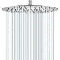 REGENDUSCHE 30 cm Chrom Edelstahl Wassersparend - Silberfarben, Metall (30.5/12.7/30.5cm)
