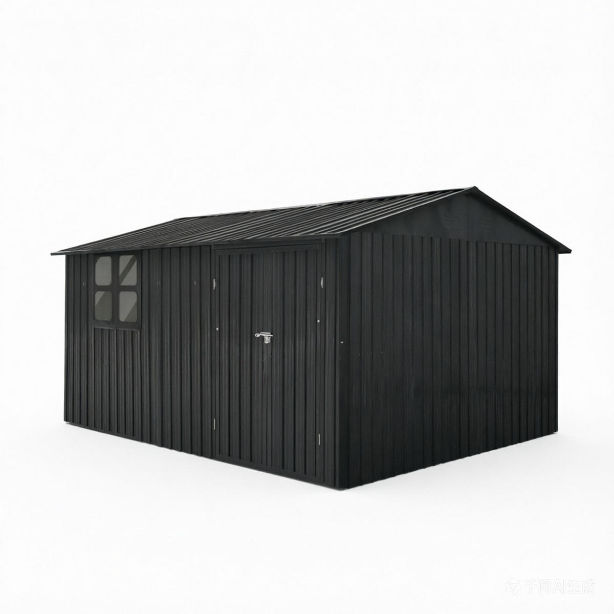 GERÄTEHAUS 213/130/185 cm Grau mit Schiebetüren und Fundamente - Grau, Metall (130/185/213cm) - Oxeza