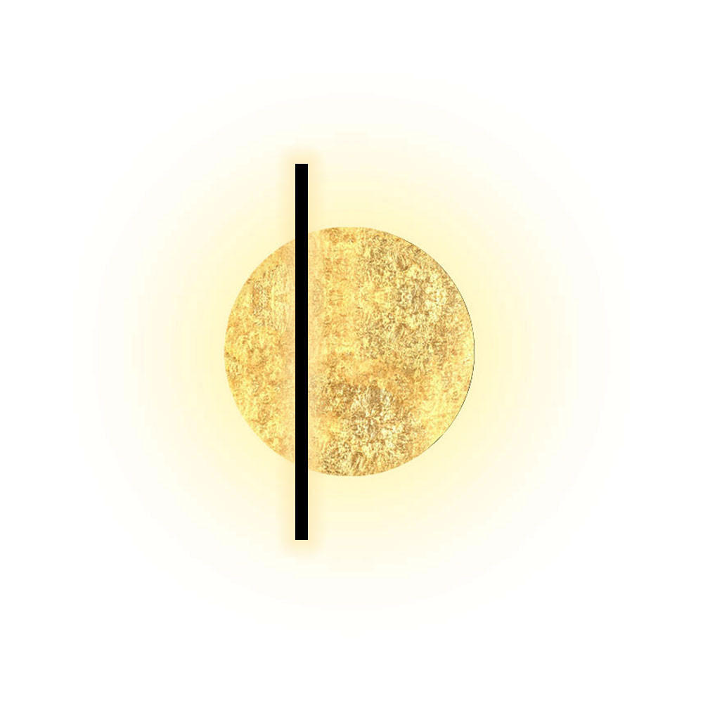 s.luce Led-Wandlampe Gold 30x30x30 cm