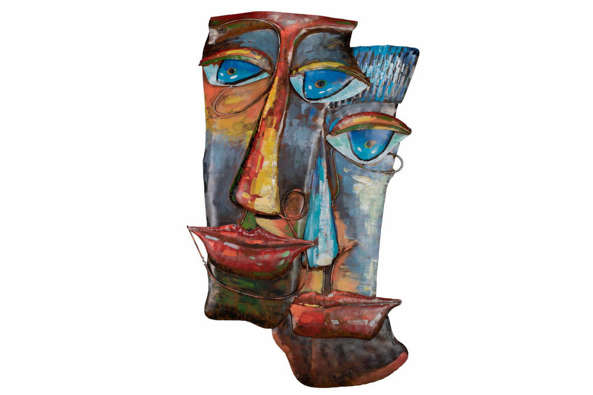 METALLBILD Bunt 100/61 cm - Multicolor, Metall (3.2/61cm) - KUNSTLOFT