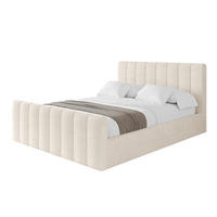 POLSTERBETT mit Bettkasten, Fußteil und Lattenrost, Boxbett mit Matratze H3/H4 - STERA-Z 140x200 Beige - Sandfarben, Holzwerkstoff/Textil (140/200cm) - ALTDECOR