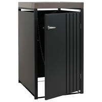 1ER-MÜLLTONNENVERKLEIDUNG Anthrazit - Anthrazit, Metall (68/125/84cm) - MCW