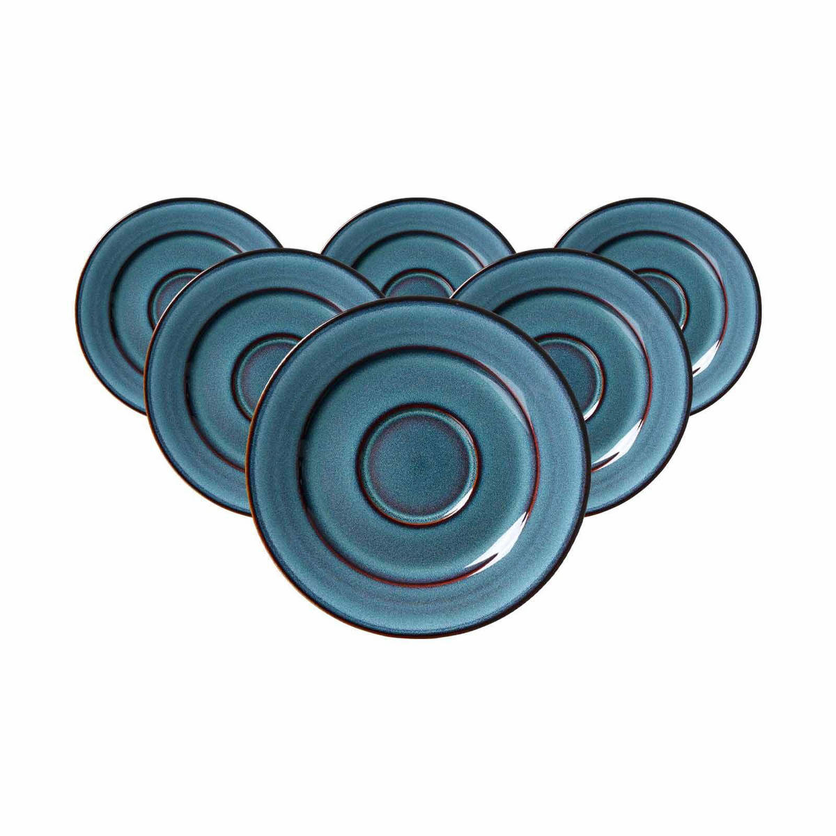 KAFFEEUNTERTASSEN Bali blau ø 15,5 cm 6er Set - Blau, Keramik (15.5cm) - Ritzenhoff Breker