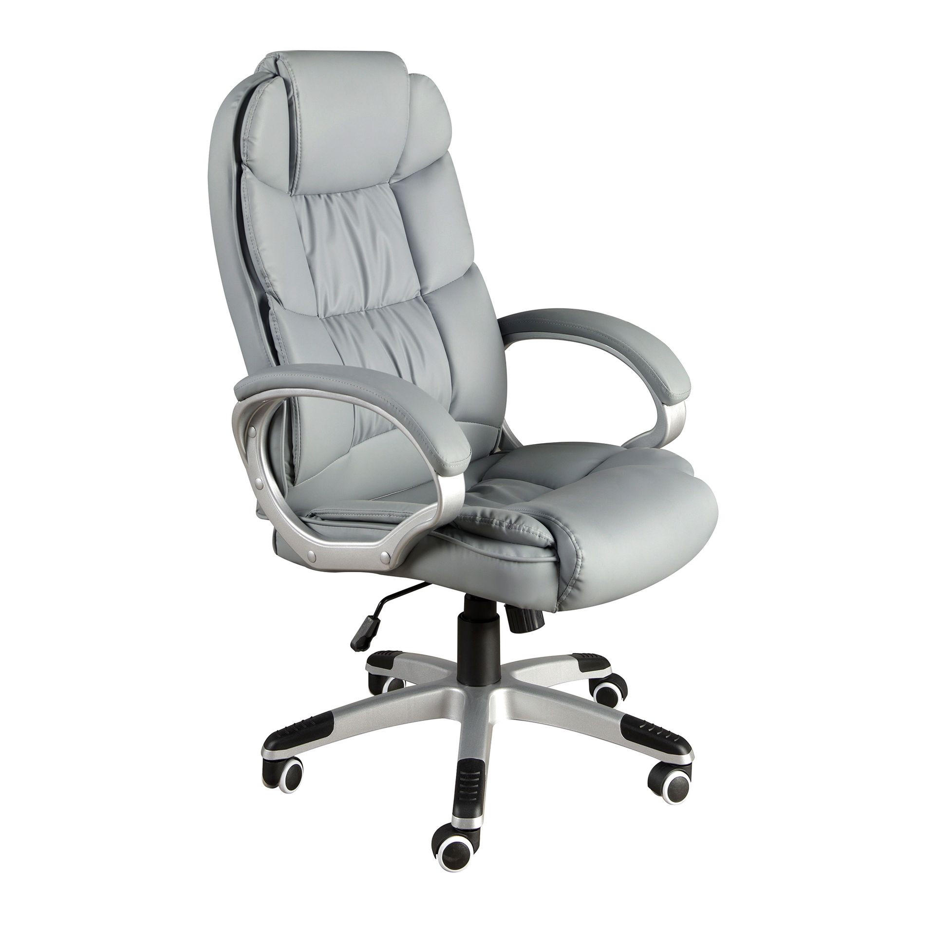 CHEFSESSEL asymmetrisch Grau 64/72/113 cm - Grau, Leder/Kunststoff (64/113/72cm) - ANGEL CERDA
