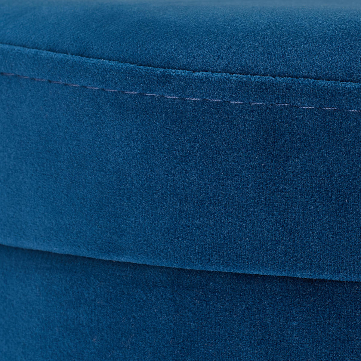 SAMTHOCKER - Dunkelblau, Wellpappe/Textil (37/41.5/37cm) - Relaxdays