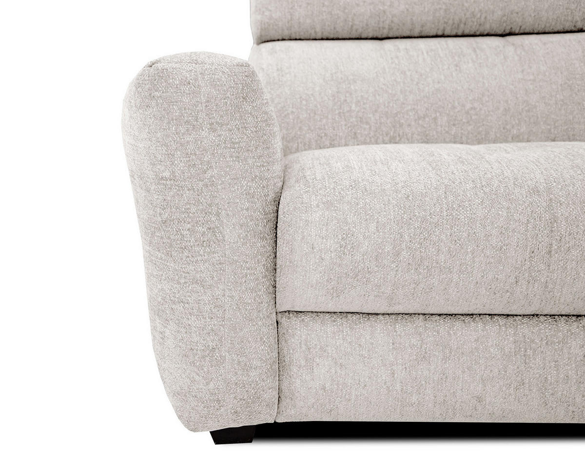 SOFA CALVERA 3-Sitzer, weiß - Schwarz/Weiß, Holzwerkstoff/Textil (204/79/106cm) - Courtois Laville