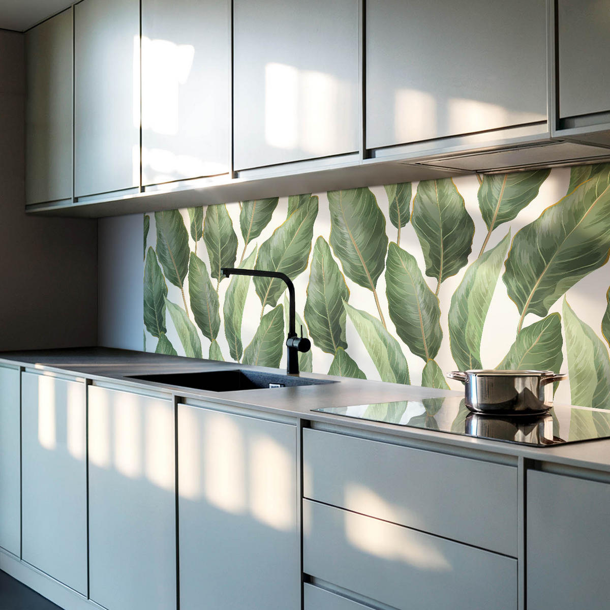 WANDPANEEL 100x50 cm selbstklebend Tropica - Smaragdgrün, Kunststoff (50/1.6/100cm) - Wallfluent