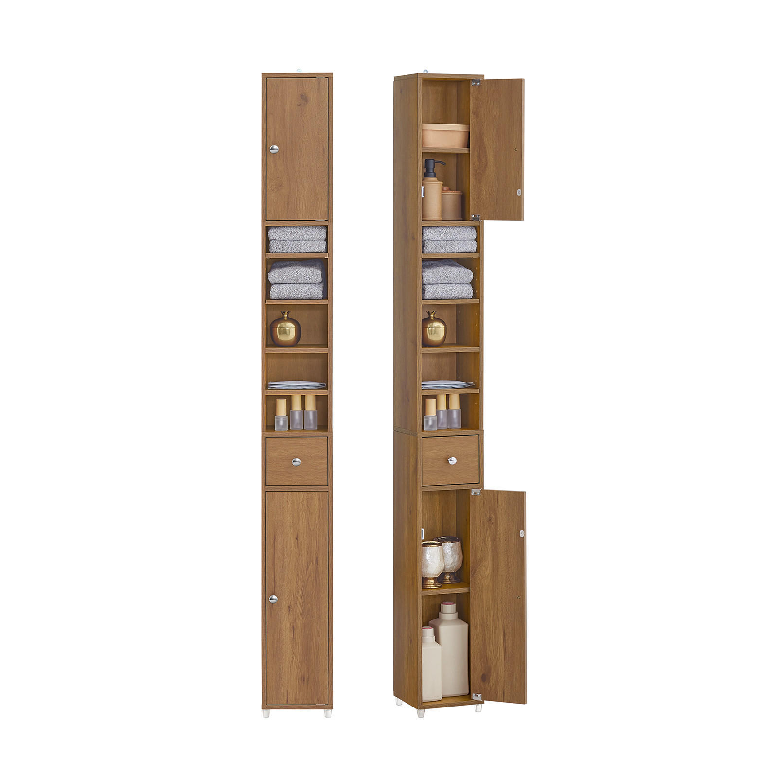 HOCHSCHRANK Vintage - Hellbraun, Holzwerkstoff (20/180/20cm) - SoBuy