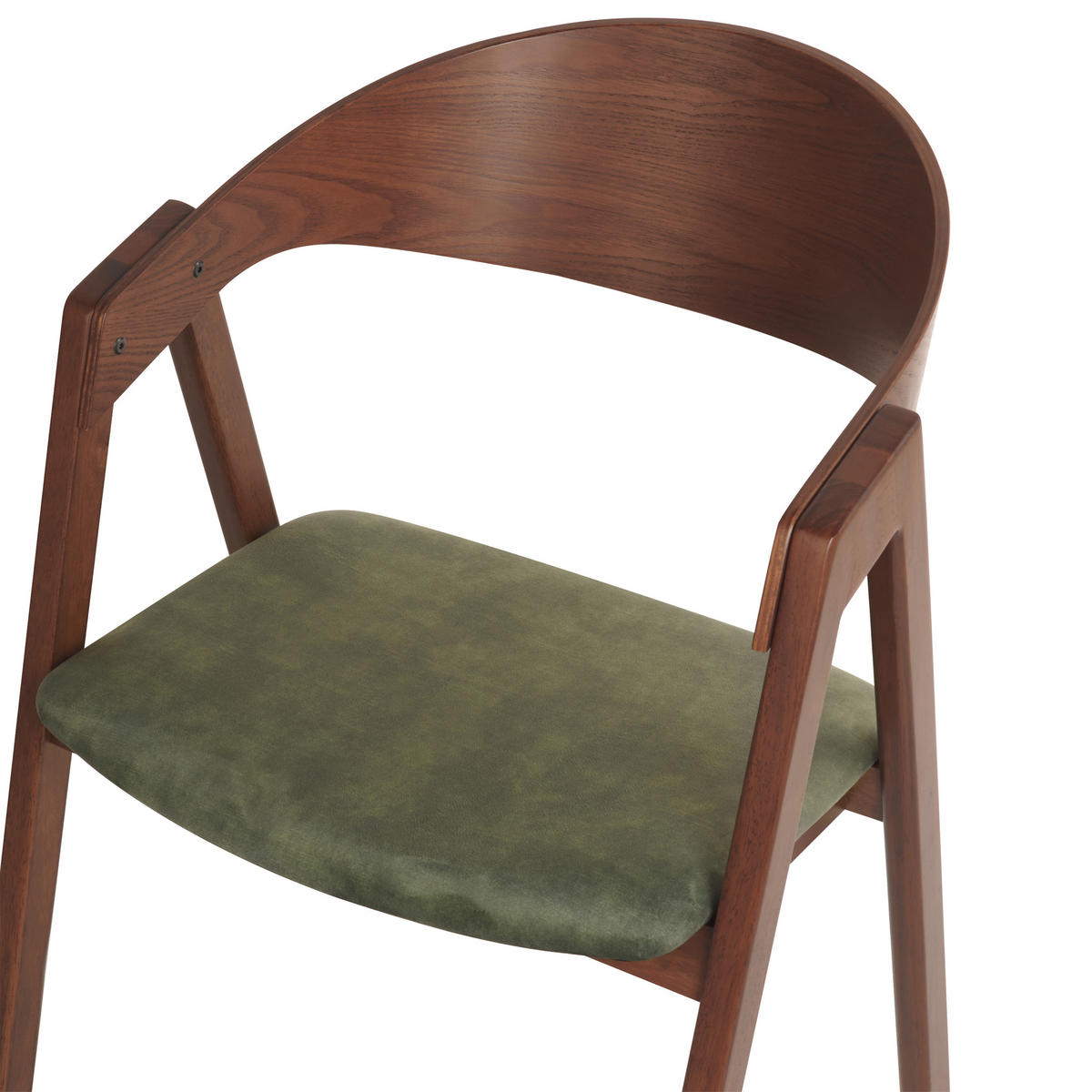 ESSZIMMERSTUHL 2er-Set Dunkelgrün Yuba - Dunkelgrün/Braun, Holzwerkstoff (56/79/44cm) - Beliani