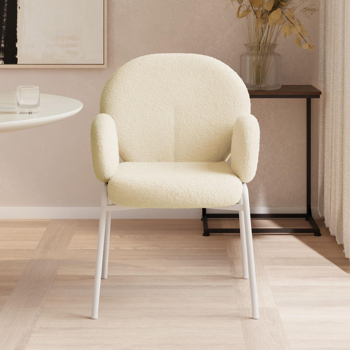 STUHL 6er Set Scandi Belastbarkeit 120 kg 61 5 x 62 x 90 - Creme, Kunststoff (62/90/61.5cm) - tectake