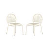 GARTENSTUHL stapelbar 2er-Set - Metall - Beige - CEDEIRA von MYLIA - Beige, Metall (58.5/82/50cm) - Vente-Unique
