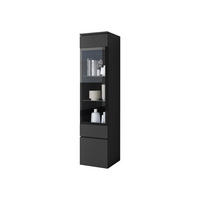 HÄNGEVITRINE Vera 002 mit LED Beleuchtung - Alufarben/Graphitfarben, Holzwerkstoff/Kunststoff (30/130/33cm) - MIRJAN24