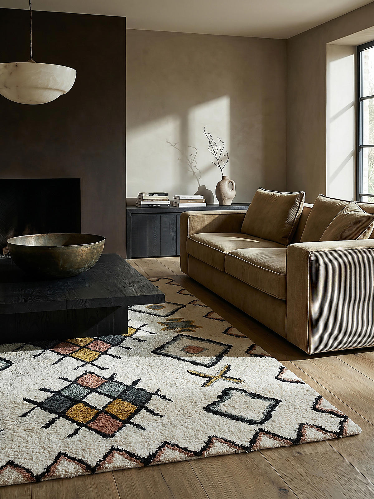 TEPPICH Hochflor Zottelig aus Wolle, Berber Stil, Shaggy Multicolor Rechteckig 120x170 - Multicolor, Textil (120/170cm) - KADIMA DESIGN