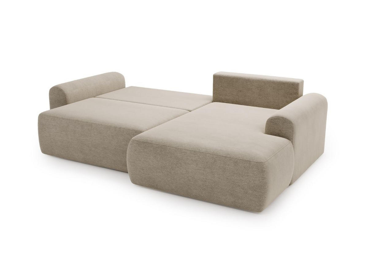ECKSOFA Savana Beige Links - Beige, Holz/Textil (257/177cm) - Graingold