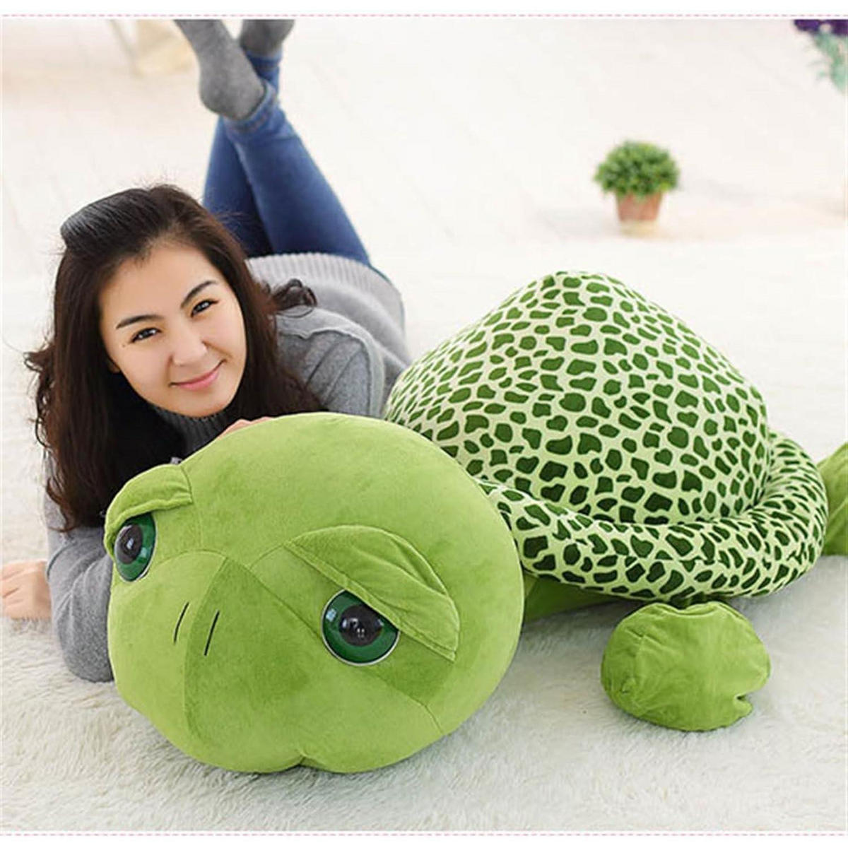 STOFFTIER Schildkröte Grün 20 cm - Grün, Textil (20/20cm)