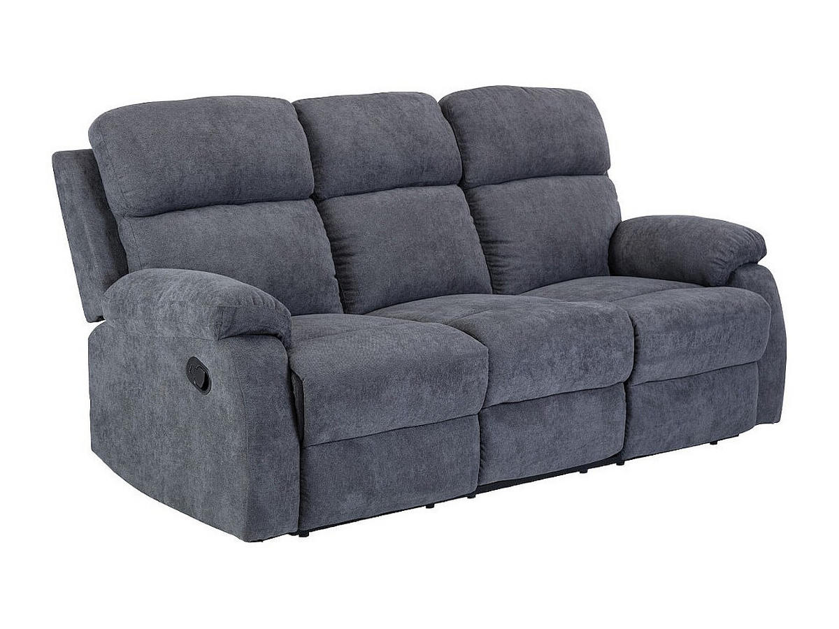 COUCHGARNITUR - 5 Personen - stoff - anthrazitgrau Tolzano - Anthrazit, Textil/Metall (201/100/96cm) - Vente-Unique